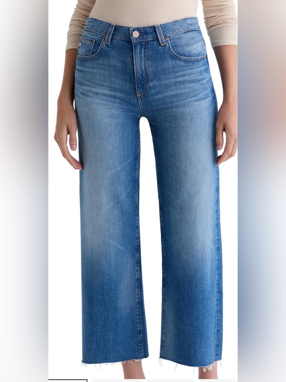 AG Saige Wide Leg Crop Jeans size 28 Classic Wide-Leg Women's Jeans — Light Blue